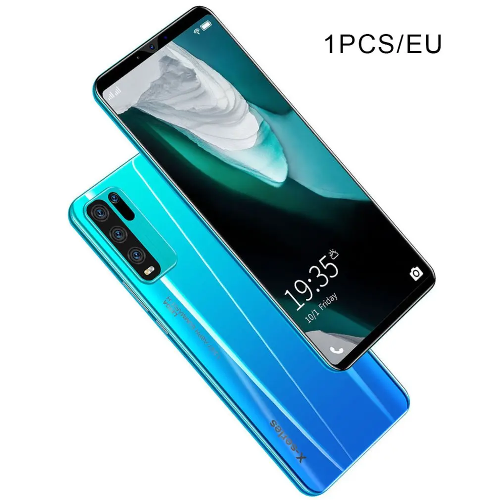 

New Fashion Smartphone Y50pro 5.8 Inch Display Dual Card Dual Standby 4 Core Processor 512+4 Configuration Blue