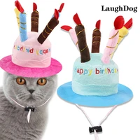 birthday party gift candle cake dog cat hat cap for small dogs cats costume funny pet hat for cat dog chihuahua pet accessories