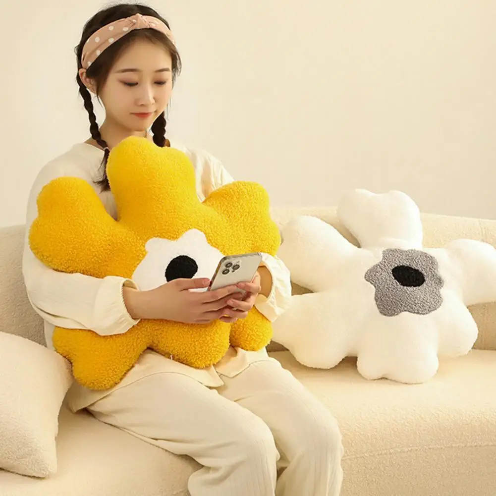 

Throw Pillow Fluffy Protective Flower Shape Adults Kids Cosy Seat Cushion Dorm Supplies