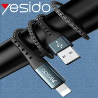 yesido usb cable for iphone 12 11 pro max 8 x xr fast charge for iphone cable usb data sync cable phone charger cable wire