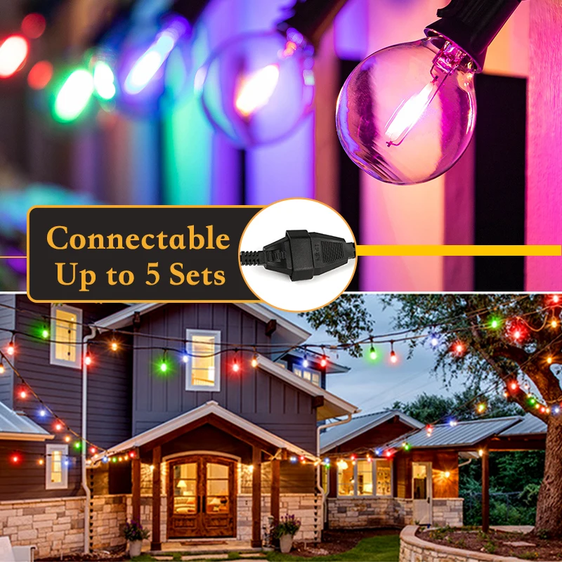 FESTOON LED G40 Мясные фонари для уличных вечеринок Лампы фонарей 110V 220V E12 1W Garland уличные