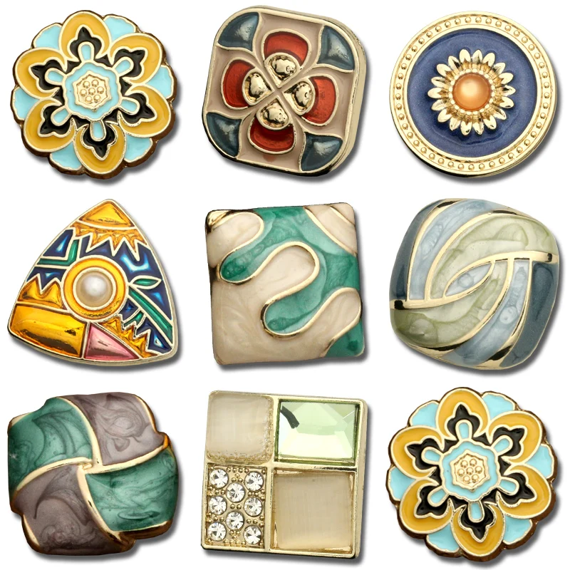 6 шт металлические декоративные кнопки в стиле ретро для одежды женский свитер