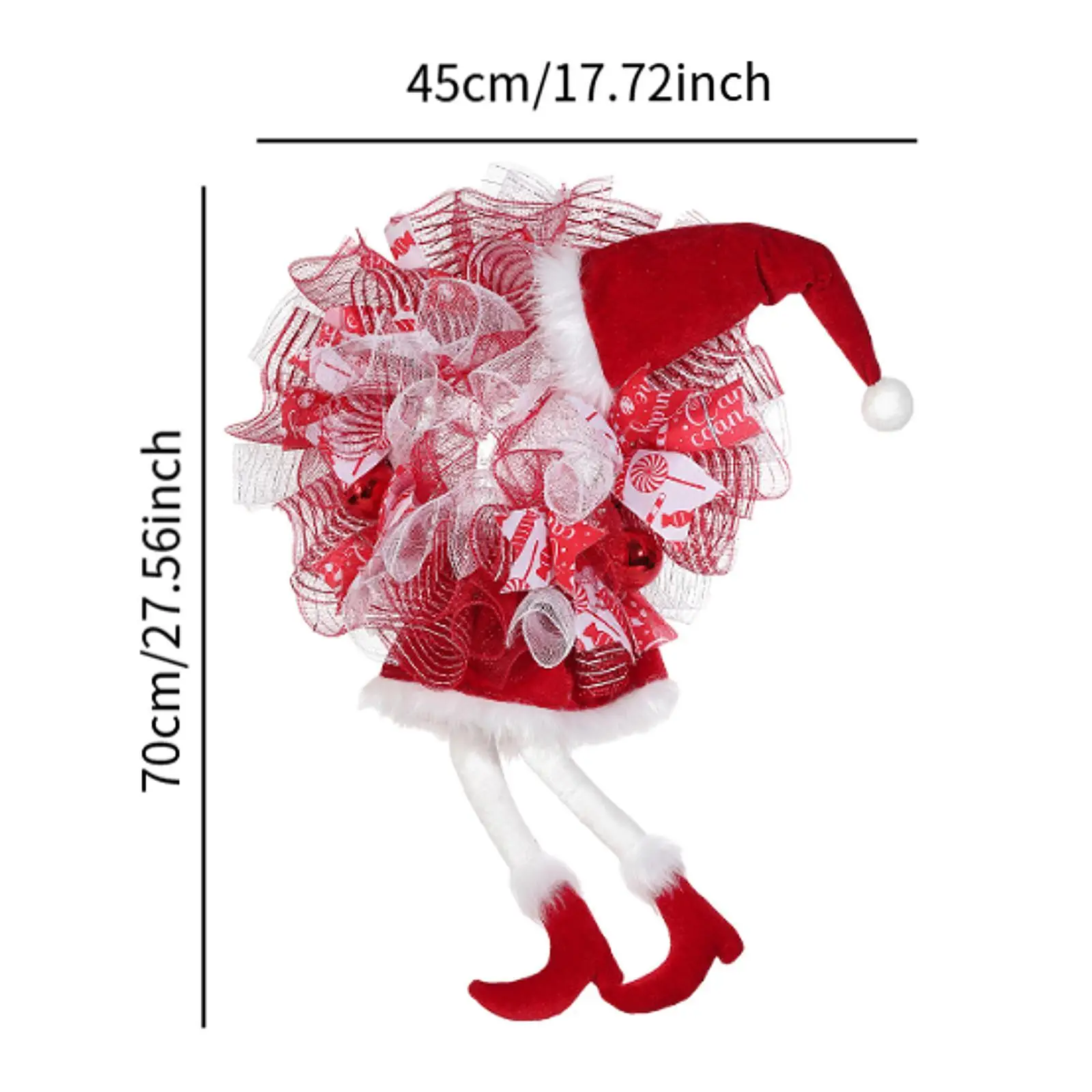 Рождественский венок на ножках эльфа входную дверь домашний декор креативный