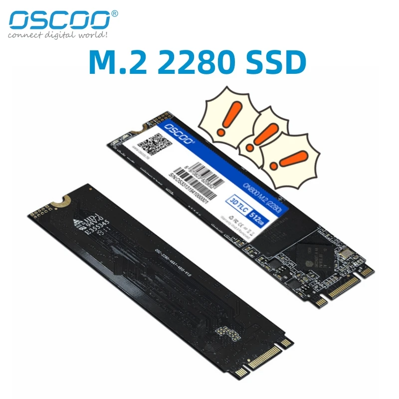 OSCOO SATA3 M.2 2280 Твердотельный накопитель 128 ГБ 256 512 1 ТБ HDD M2 NGFF SSD 3D TLC Флэш-накопитель
