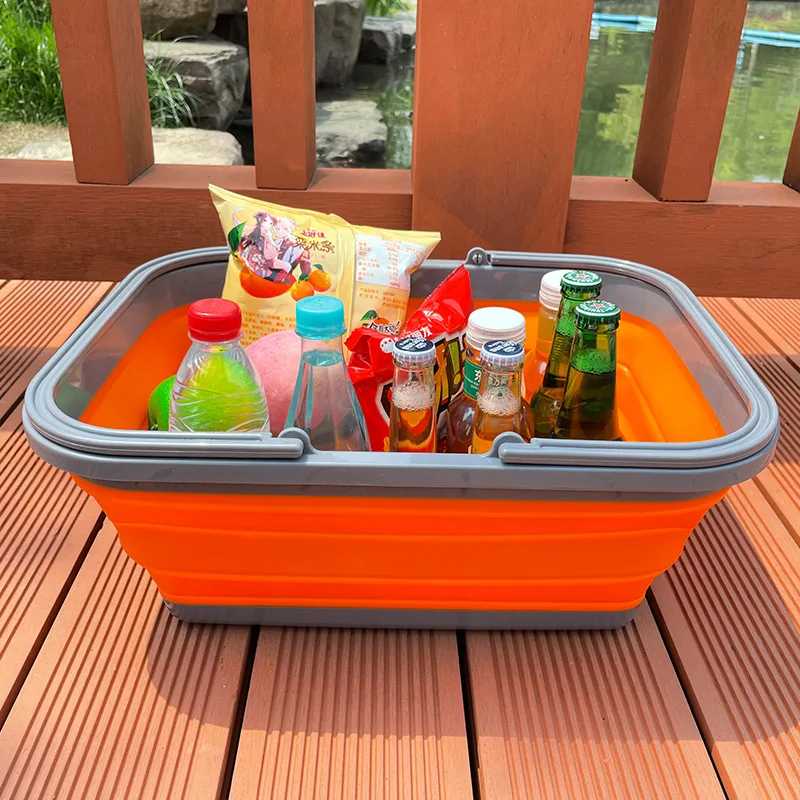 

16L foldable shopping basket, picnic outdoor travel supermarket shopping basket, shopping basket, portable storage basket