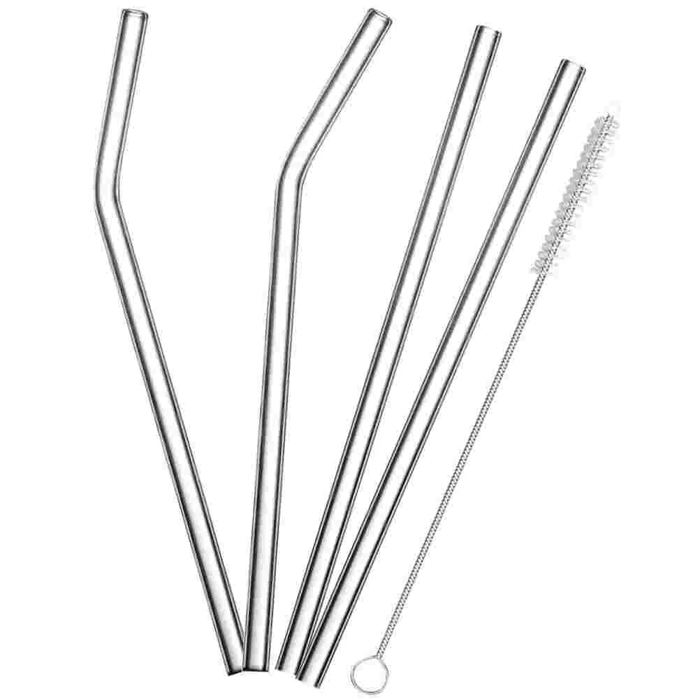 

1 Set of Beverage Straws Reusable Daily Use Clear Straws Beverage Straws