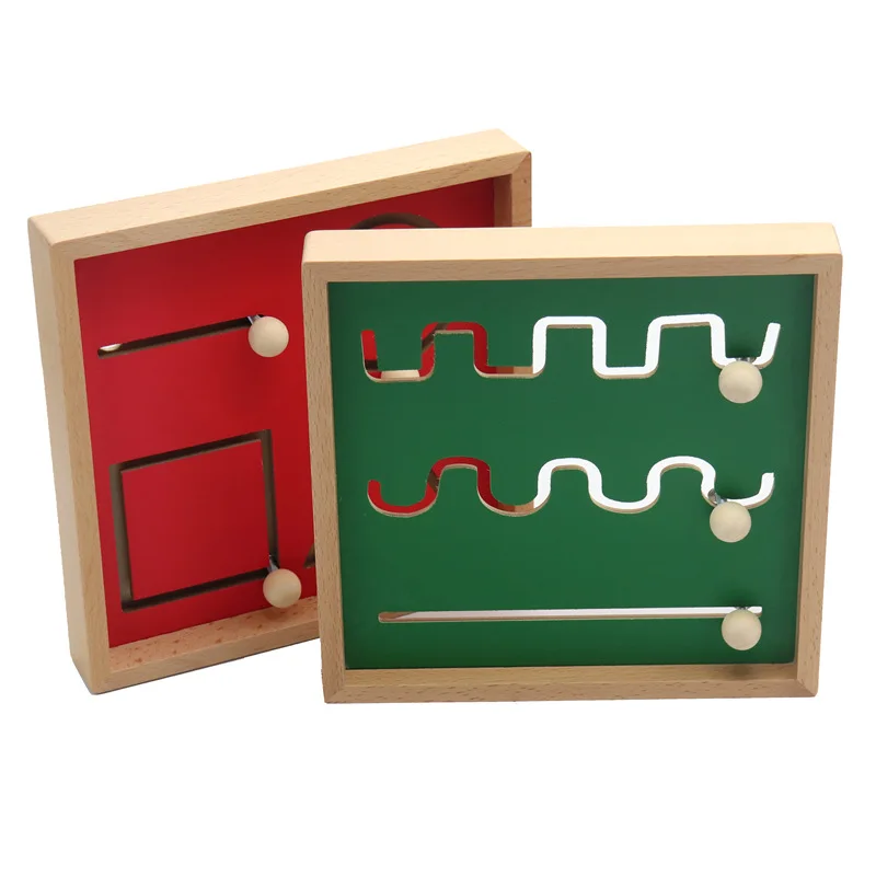 

Children Montessori Early Education Teaching Aids Pen Movement Shape Cognition Hand Eye Coordination Training Wooden Toys
