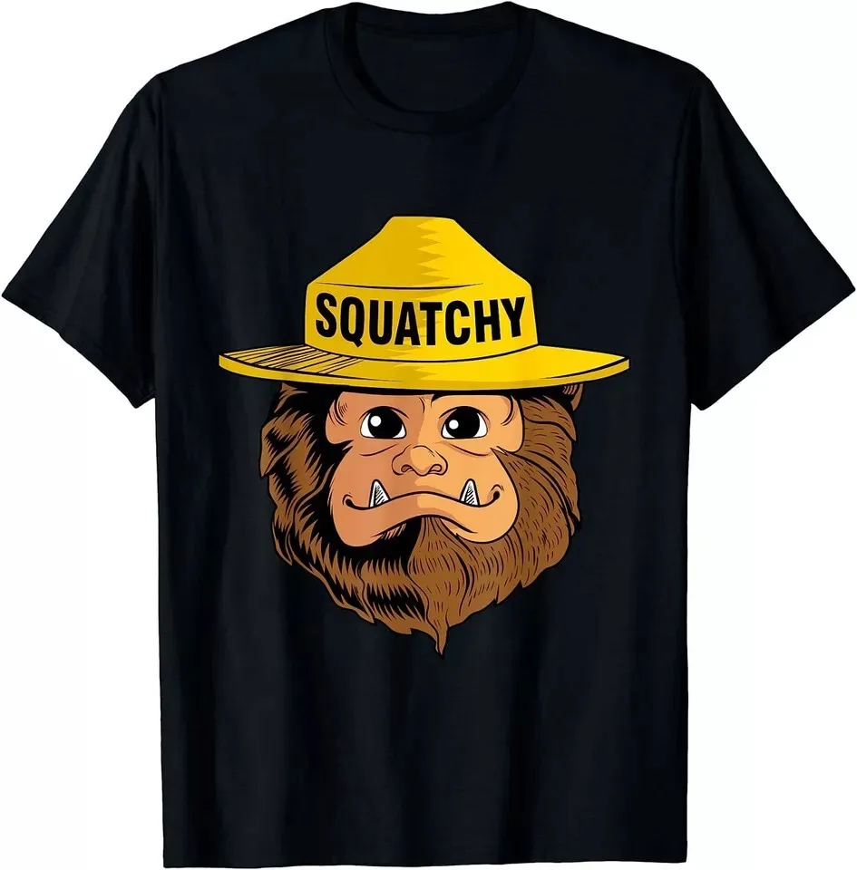 Ретро винтажная походная футболка Bigfoot Squatchy Sasquatch