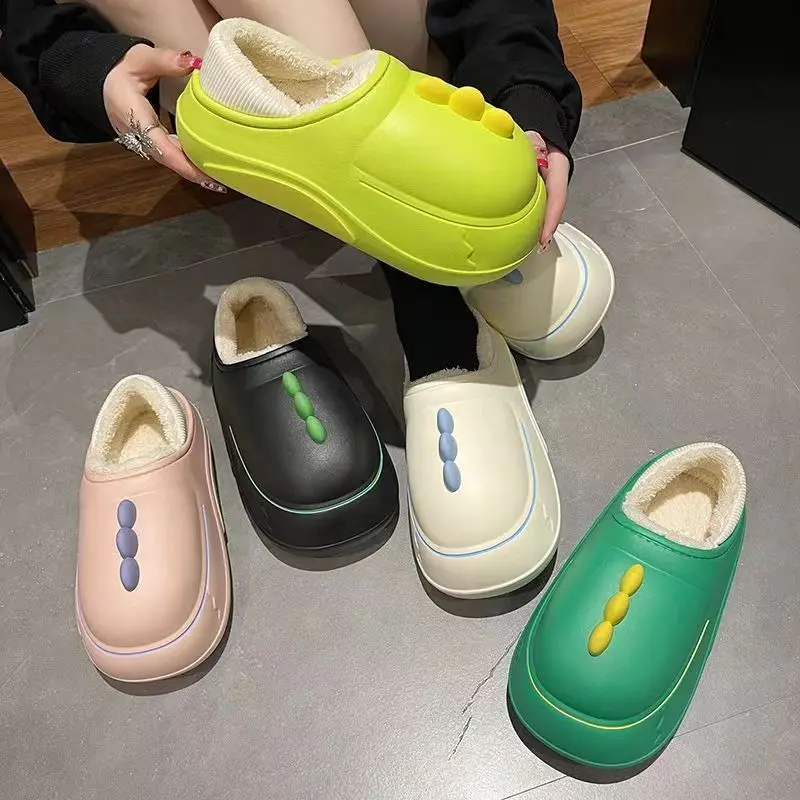 Новинка 2020 зимние тапочки Теплая мужская обувь водонепроницаемые женские