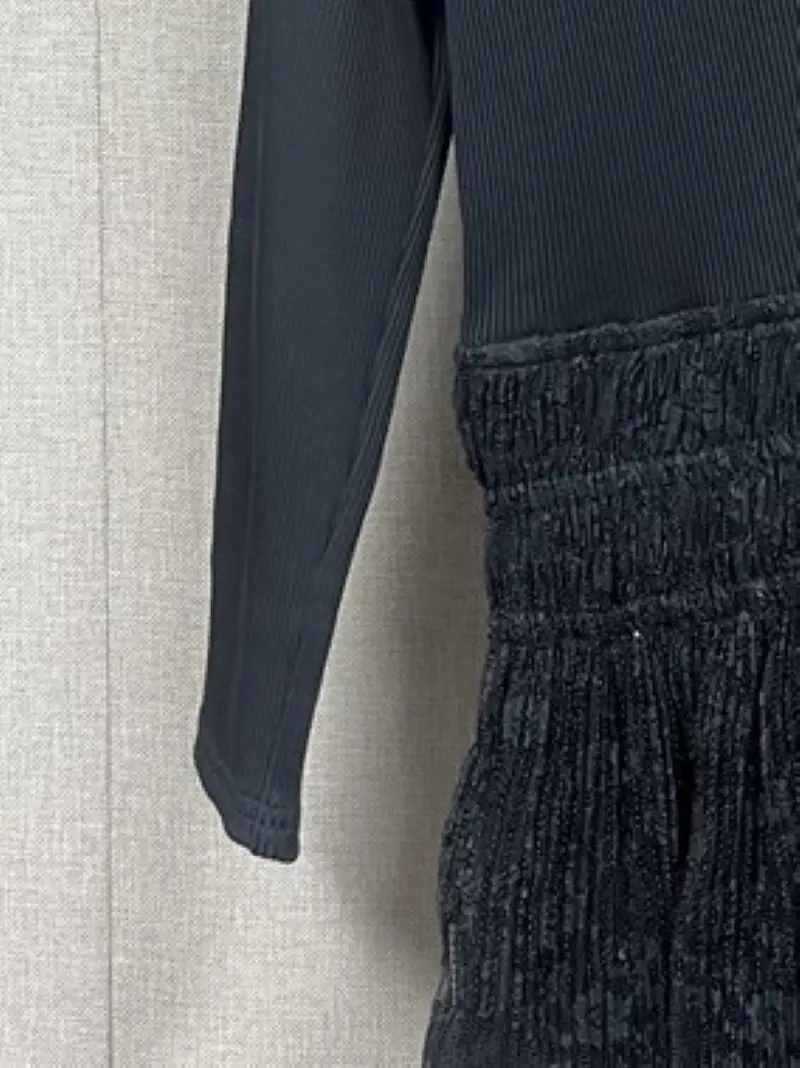 

Женское платье из двух частей с блестками, кружевное ажурное платье средней длины с V-образным вырезом и рукавом три четверти