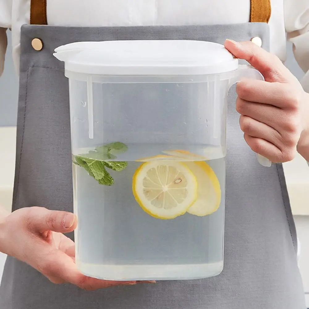 

Zapper White Drinkware Pot Cold Water Bottle Cold Kettle Push Flap Jug Plastic Juice Jug Transparent Sealing Kettle