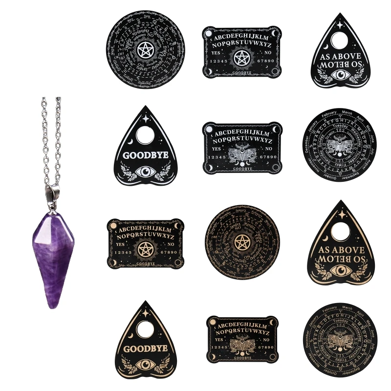 

2022 New Pendulum Board Wooden Dowsing Divination Pendulum Witchcraft Altar Supplies