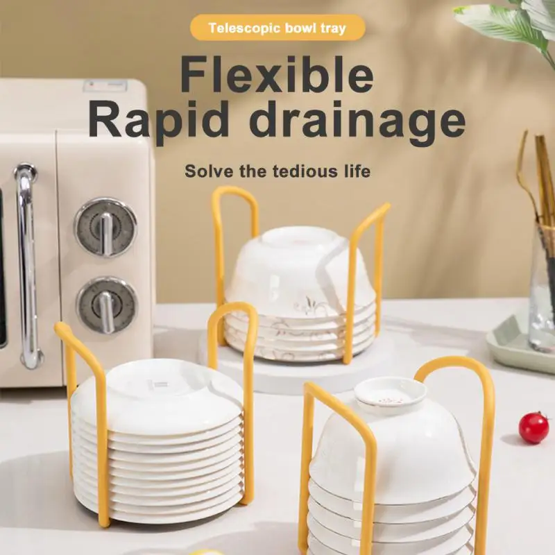

Cabinet Dishes Storage Rack Bowl Holder Portable Desktop Bowl Holder Plate Storage Tool Kitchen Organizer Water Cup Shelf