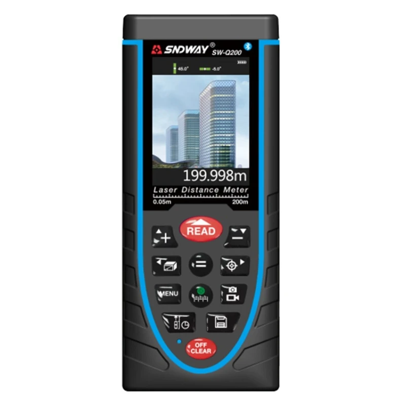 

SNDWAY SW-Q200 4X Digital Zoom Camera Bluetooth USB Charging Data Recording Digital Laser Distance Meter 200m Rangefinder