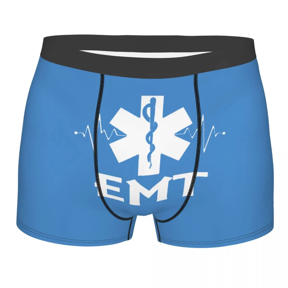 

Men Emt Star Of Life Medic Underwear Paramedic Ambulance Funny Boxer Briefs Shorts Panties Male Soft Underpants S-XXL