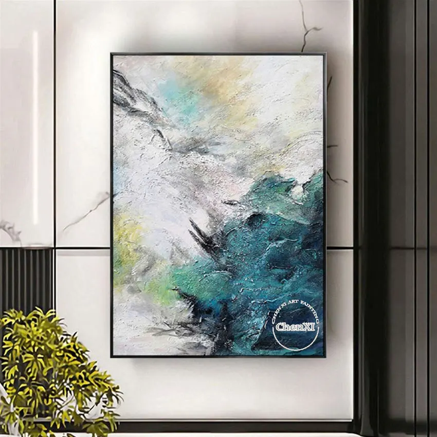 

1 панель холст настенная абстрактная картина маслом текстурированная картина без рамки акриловые настенные картины чистая ручная работа д...