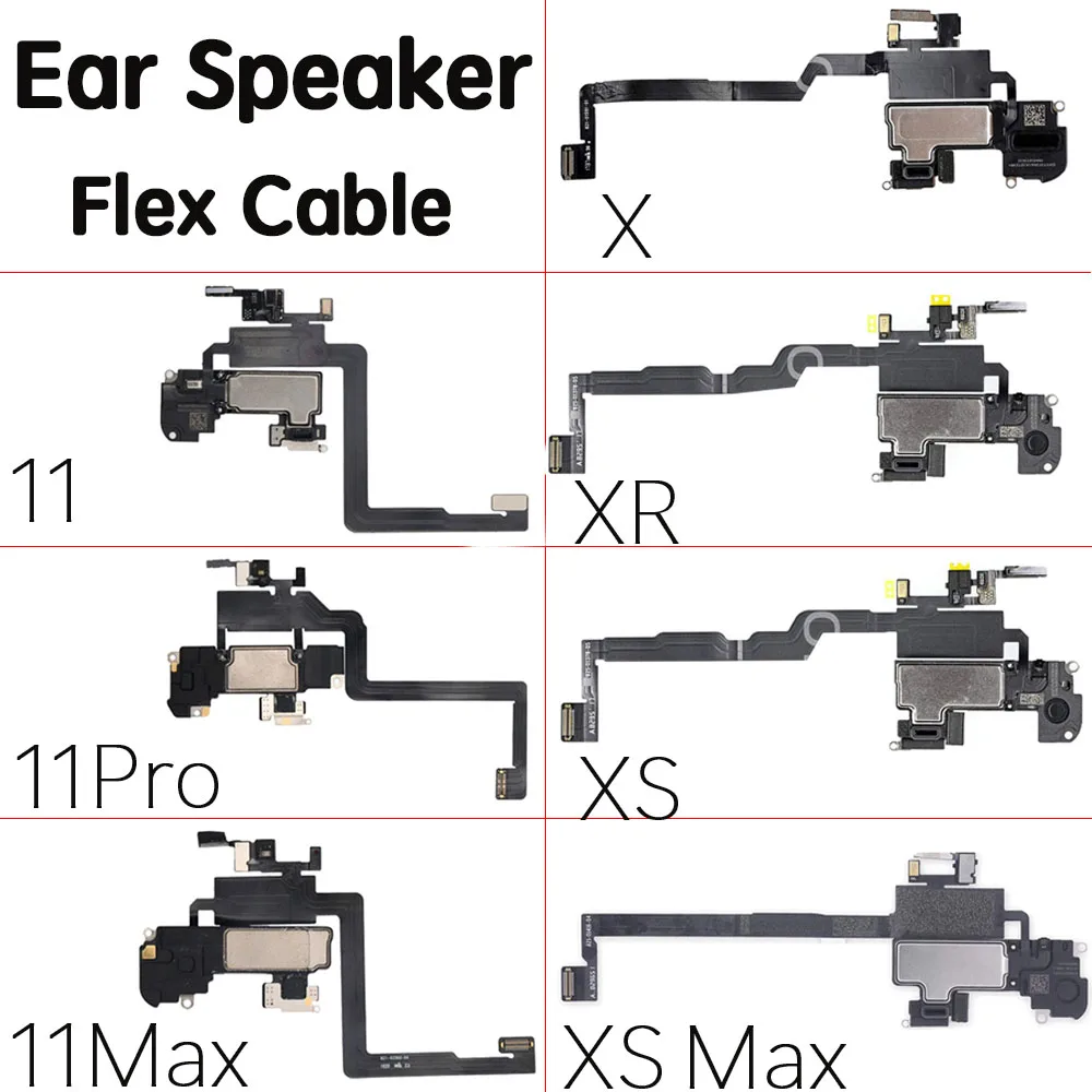 

1 шт. ушной динамик с датчиком приближения гибкий кабель для iPhone X XR XS MAX 11 11Pro Max Запасные части