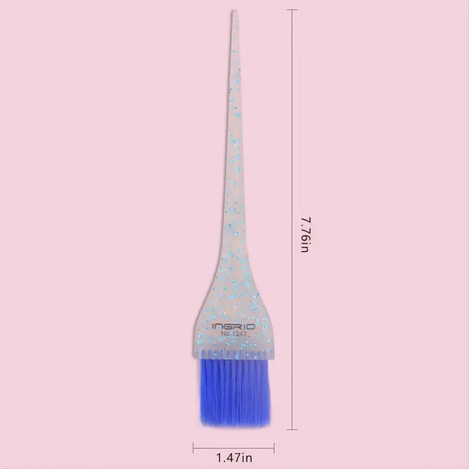 Luxury Glitter Brush with Soft Feathered Bristles and Cosmic Multicolor Handle for Stunning Makeup Results Eyelash comb Brochas
