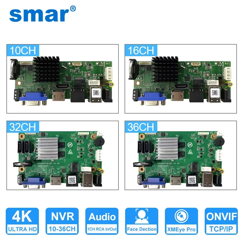 

Smar CCTV 9CH/10CH/16CH/32CH 4K NVR Видеорегистратор