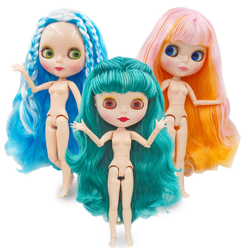 

30cm Doll Mini blyth doll nude body Suitable for diy change makeup Hair is very long Can change their hair, such as in points