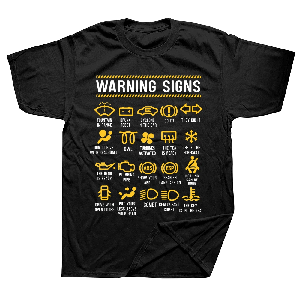 

Warning Signs 101 Funny Car Mechanic T Shirts Graphic Cotton Streetwear Short Sleeve Birthday Gifts Summer Style T-shirt Men