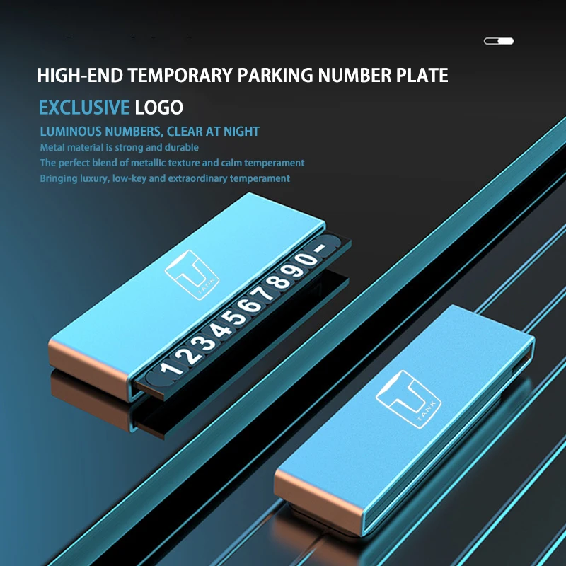 Металлическая автомобильная парковочная табличка с номером для Great Wall Tank 300 500 700