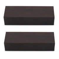 2pcs ebony lumber blackwood block wood material diy blank crafts knife handle timber handicraft raw material wood grain