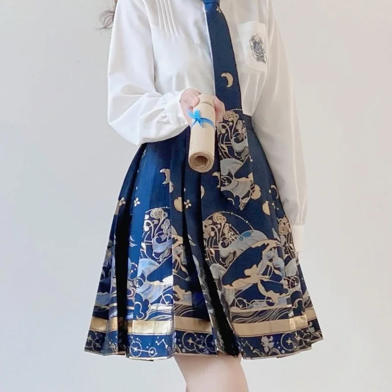 Xgoth летняя мини-юбка в китайском стиле для девочек улучшенное коктейльное платье