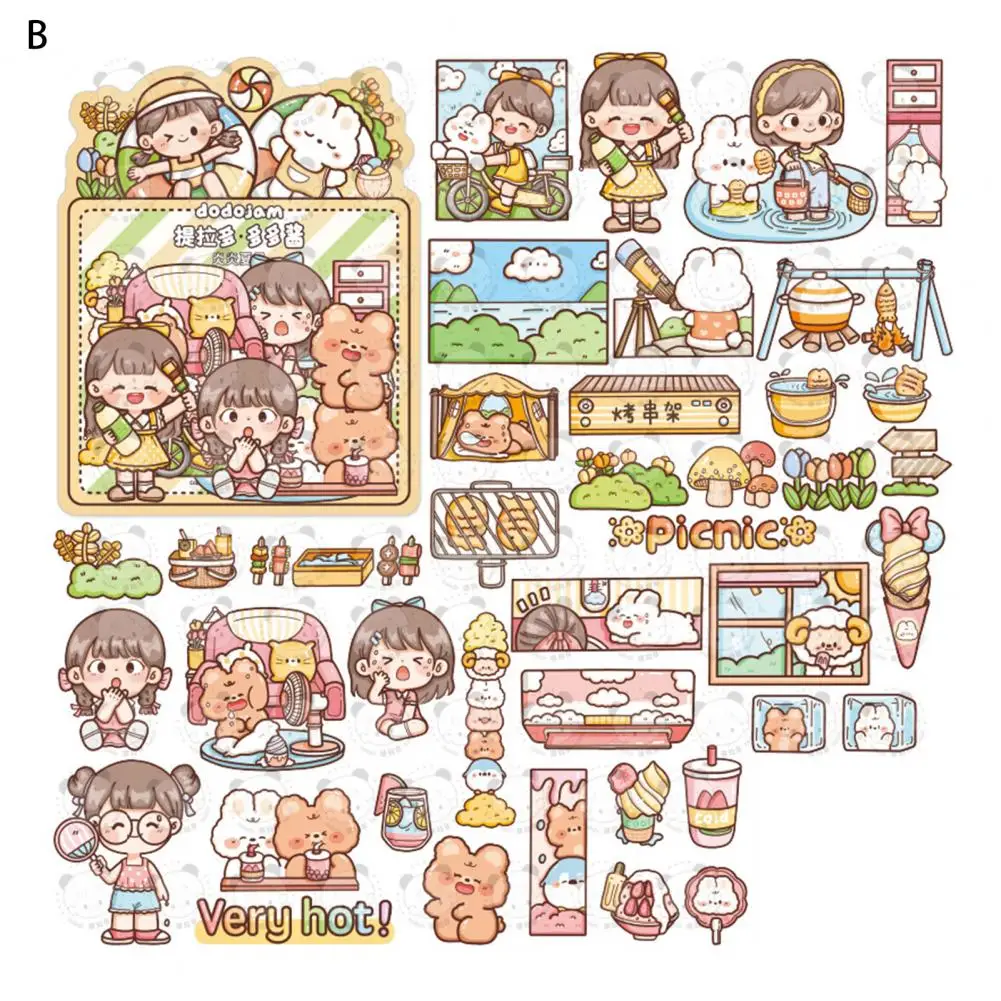 

Сделай Сам, виниловый арт с высокой вязкостью, мультяшная девушка, дневник, записная книжка, канцелярские наклейки, студенческие канцелярск...