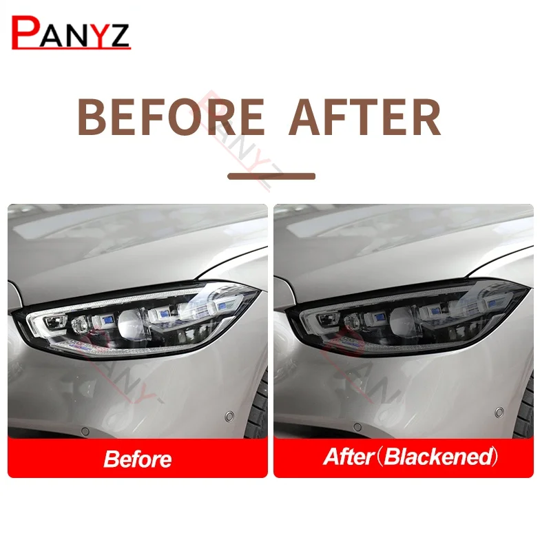 Для Mercedes Benz S Class W223 2021 автомобильная фара Защитная фронтальная пленка прозрачная