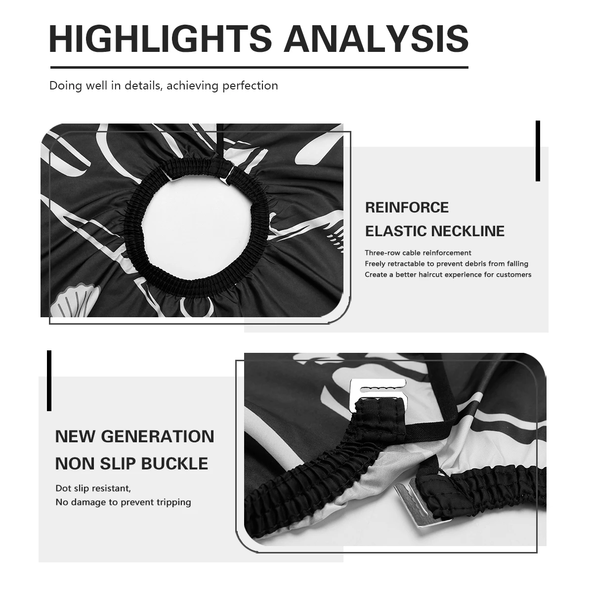 Antystatyczna peleryna do stylizacji włosów Wodoodporna włóknina Akcesoria owijania Narzędzia Parishahar