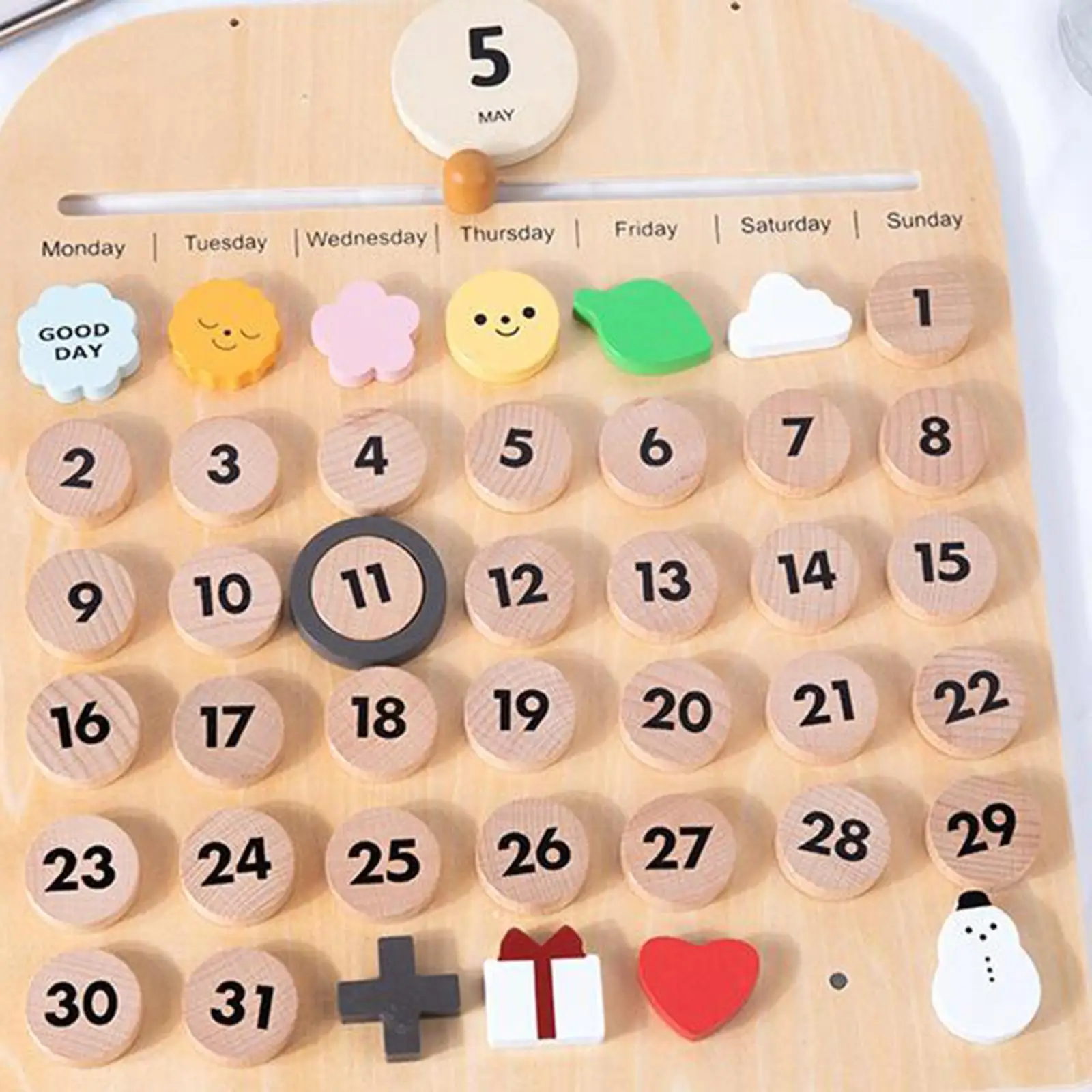 

Настольный настенный календарь Монтессори активный календарь Homeschool для детей образовательный