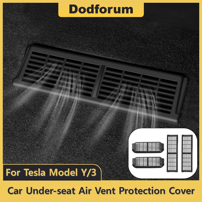 

Car Under-seat Air Vent Protection Cover Anti-dirty Pad Auto Interior Modification For Tesla Model 3 Model Y 2023 Accessories