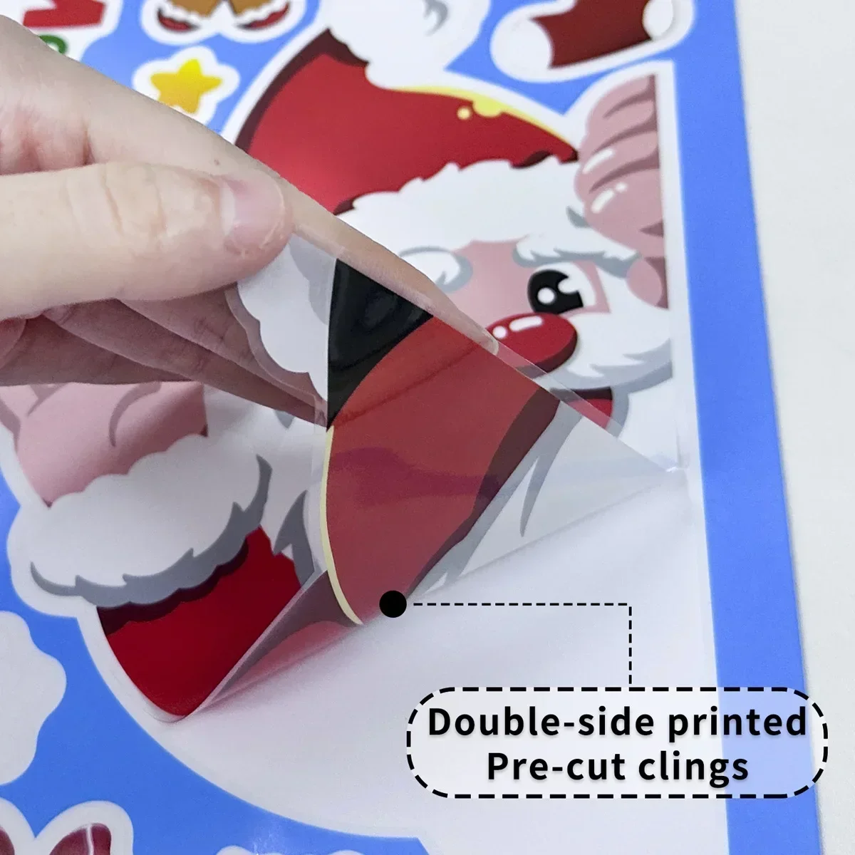 2025 рождественские декоративные наклейки на стекло окно Санта-Клаус Лось