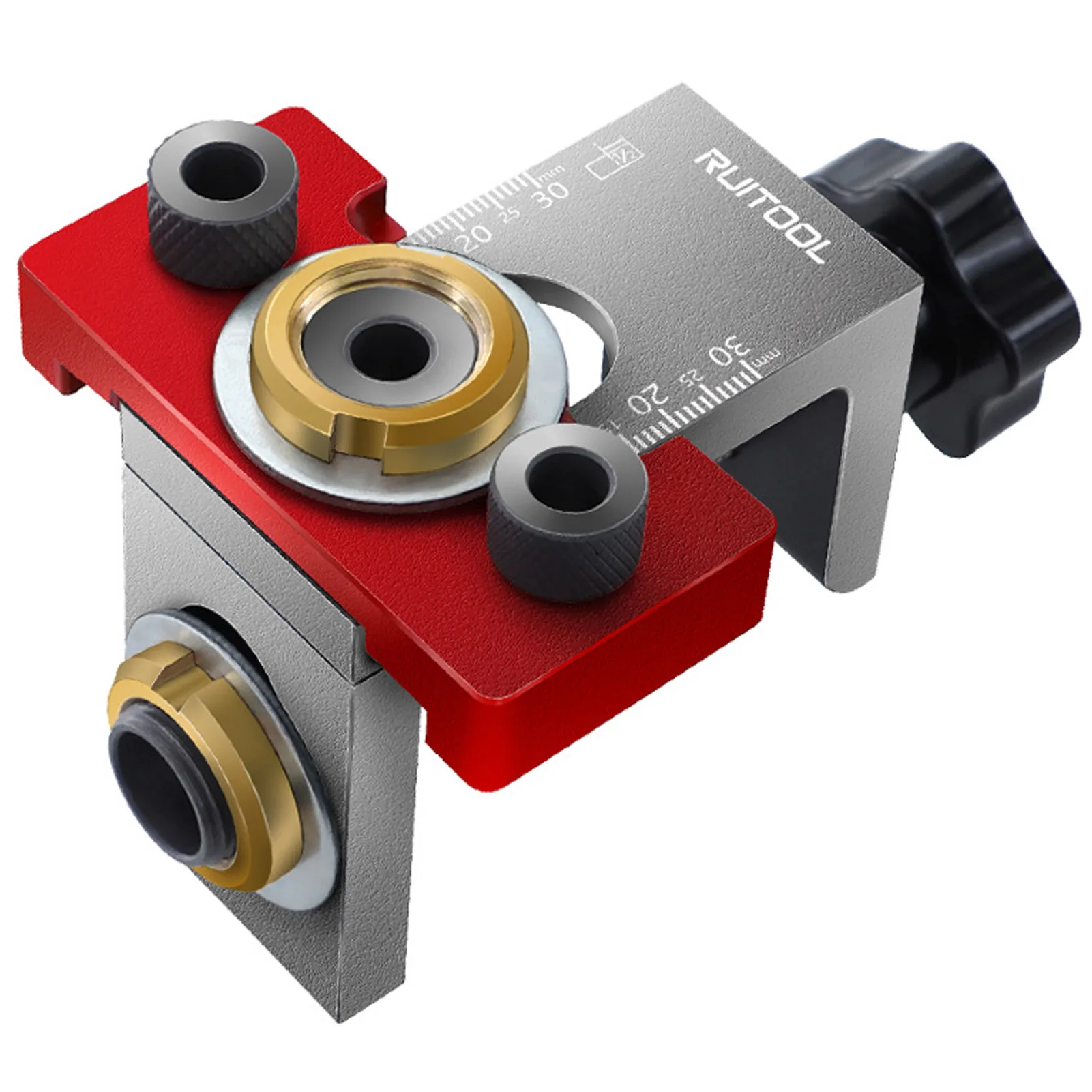 

Dowel Jig Set Woodworking With 8mm 15mm Drill Bit Locator 3 In 1 Aluminum Alloy Hole Puncher Guide Professional DIY For Drilling