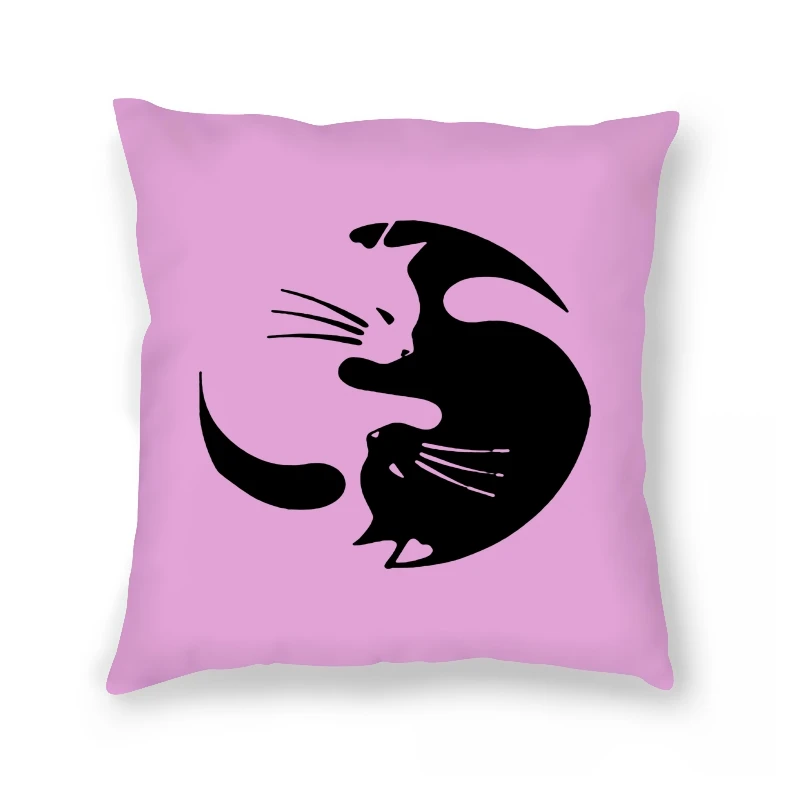 

Funny Design Taichi Cats Streetwear Crew Pillow Case Casual Harajuku