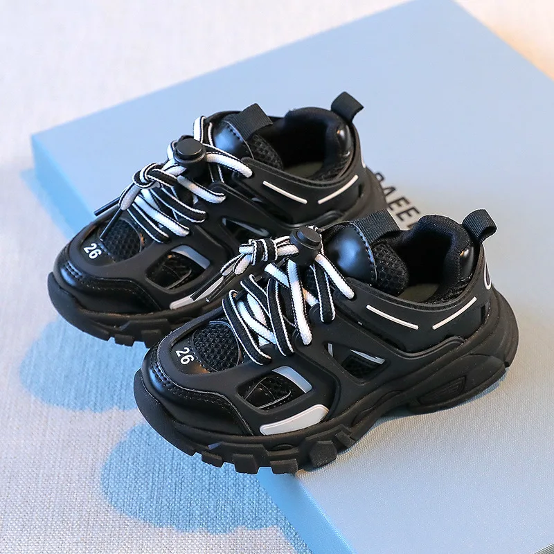 

Kids Sports Sneakers 2023 Boys Fashion Brand Running Chunkry Shoes Children Warm fur Breathable Girls Casual Flats Soft Sole