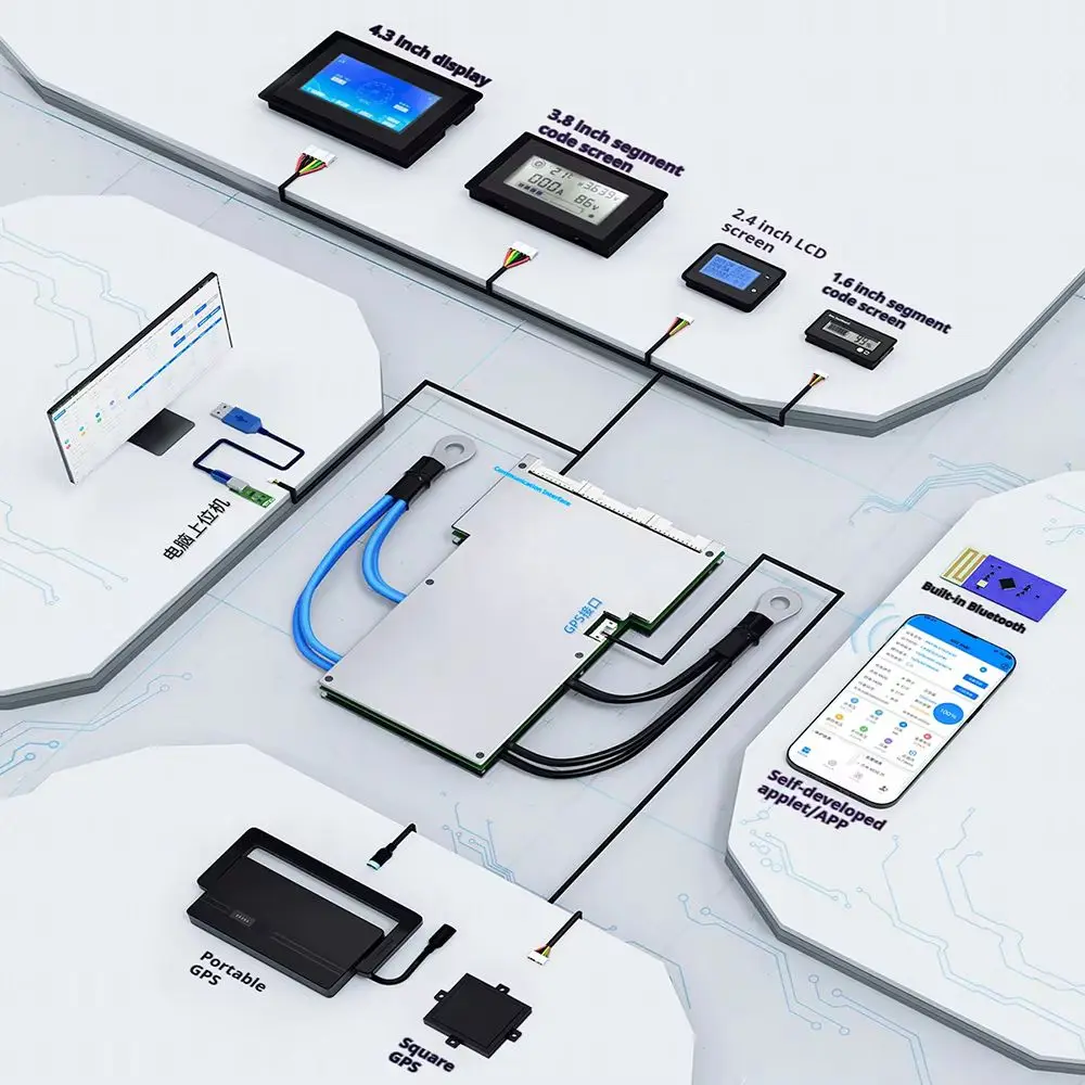 Фото ANT Smart WIFI BMS 10S-24S 50A-220A Smart Balance BMS 36V 48V 60V 72V 300A 550A LiFePO4/NCM/LTO с Bluetooth для солнечных/электронных скутеров №5