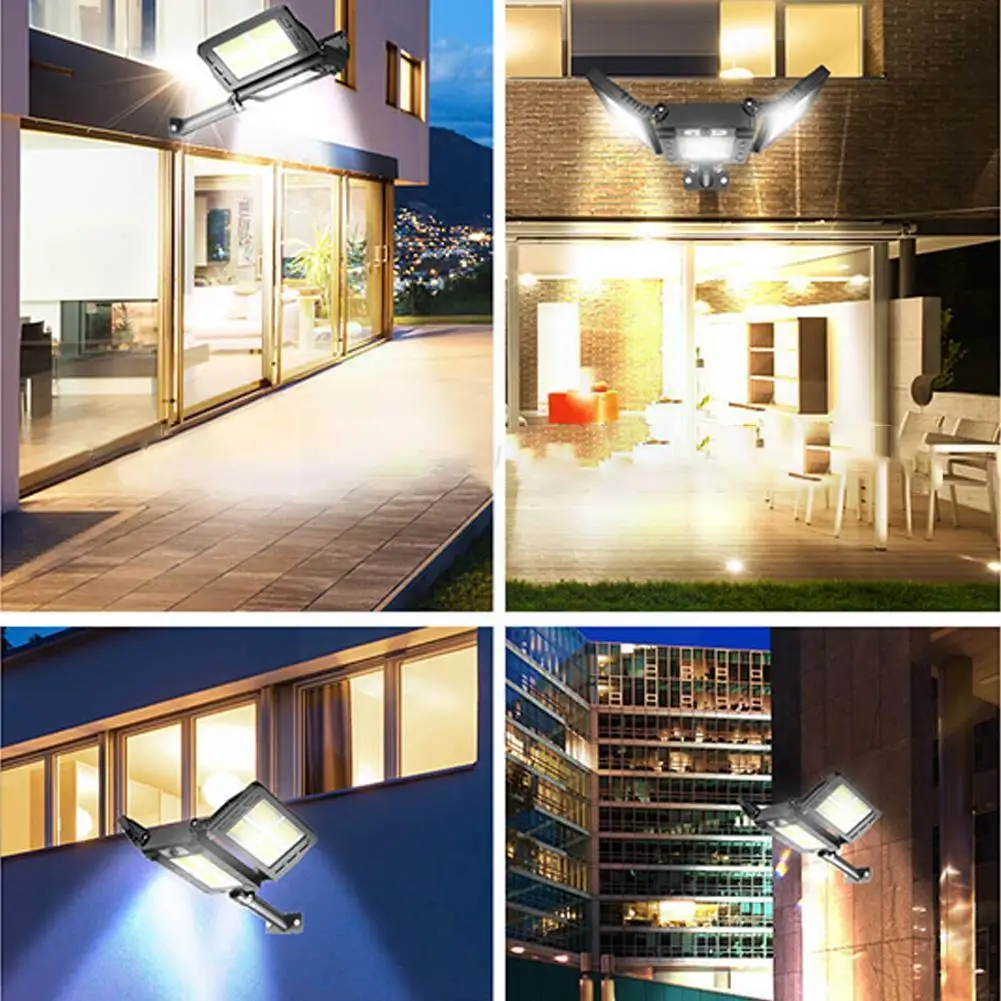 

Solar Three-sided 270 Wide-angle Street Light Induction Light Lighting Light Led Wall Garden Outdoor Wall Remote Waterproof C9h7