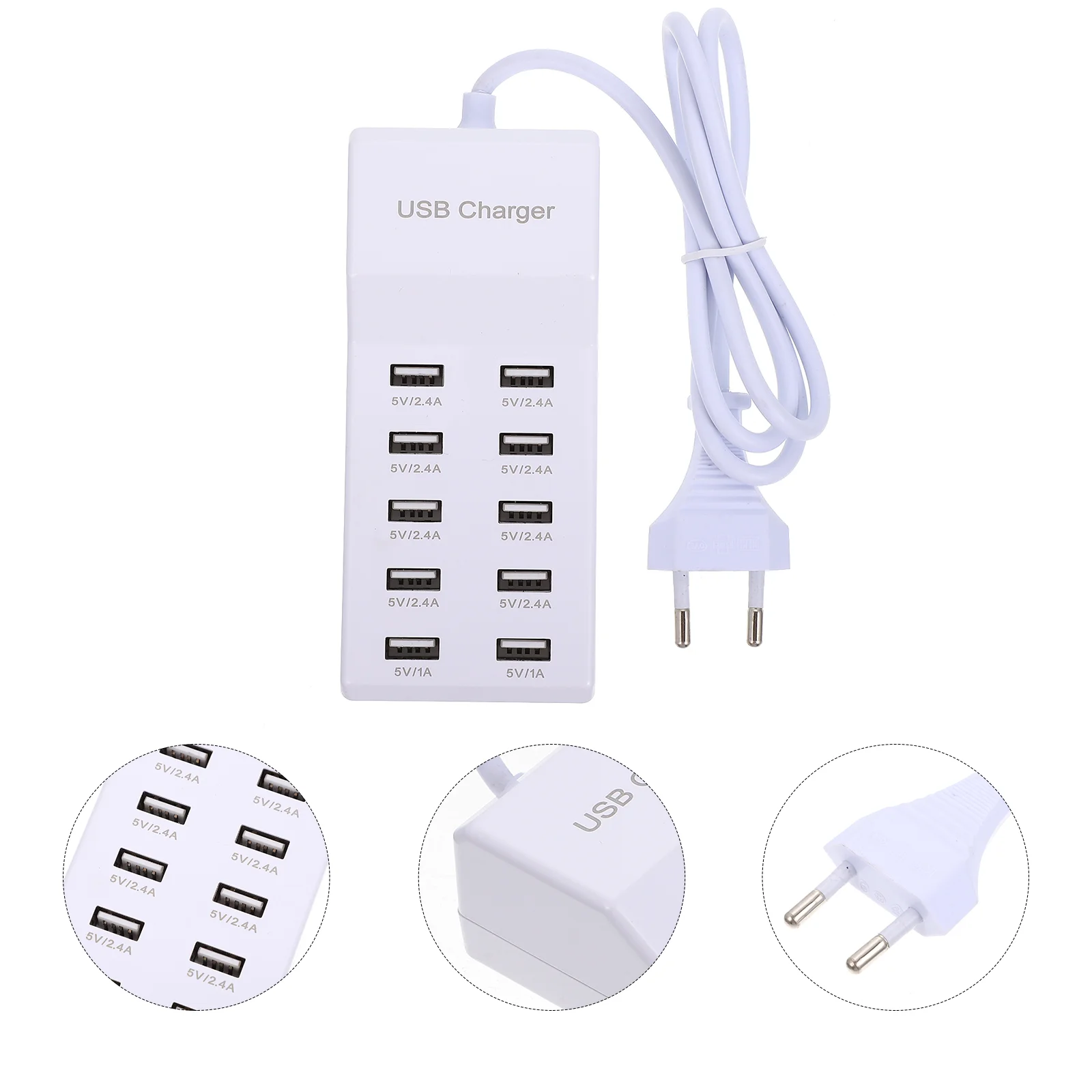 

USB Charging Station usb charger station Travel Fast Charger Desktop Charger Station for Tablet Office Party (Plug)