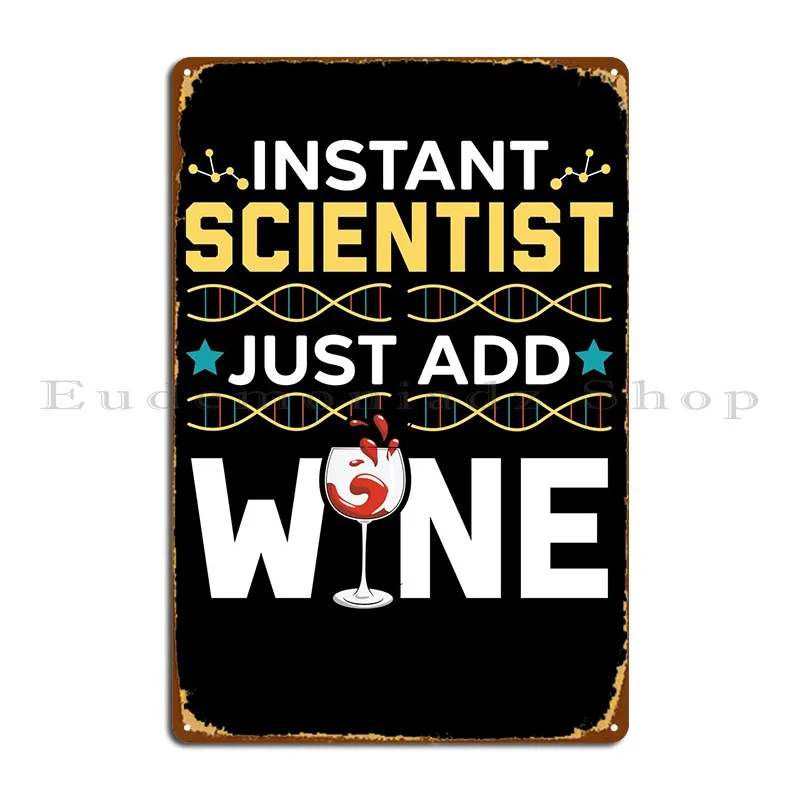 

Ученый просто добавьте винный металлический знак настенный Декор Пещера персонализированный кинотеатр жестяной знак плакат