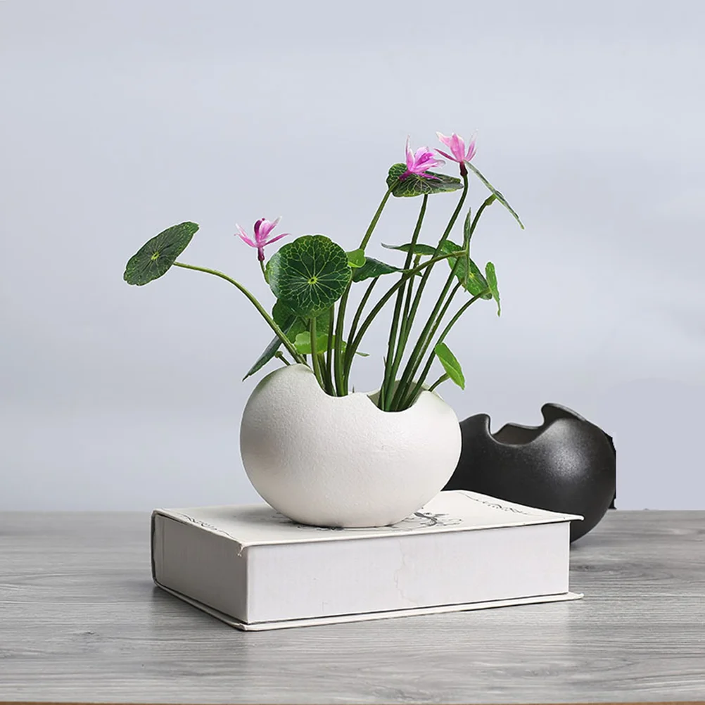 

White Ceramic Vase Flower Pot Indoor Planters Vases Flowers Decorative Succulent
