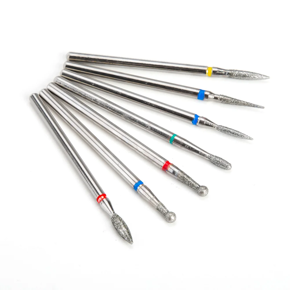 Алмазные фрезы для маникюра Фрезерный резак с 7 искусственными бриллиантами