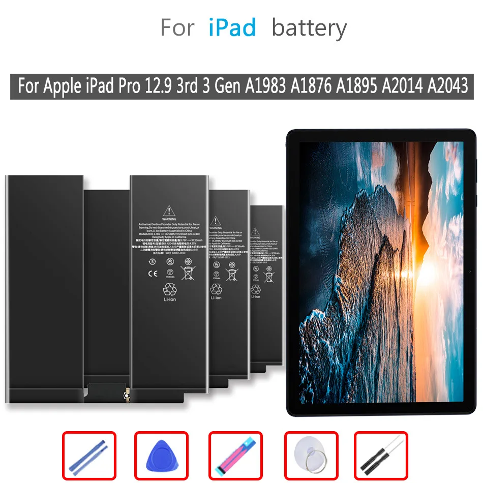 

pro12.9 3nd 9720mAh Battery For Apple iPad Pro 12.9 3rd iPadPro12.9 3rd3 Gen A1983 A1876 A1895 A2014 A2043