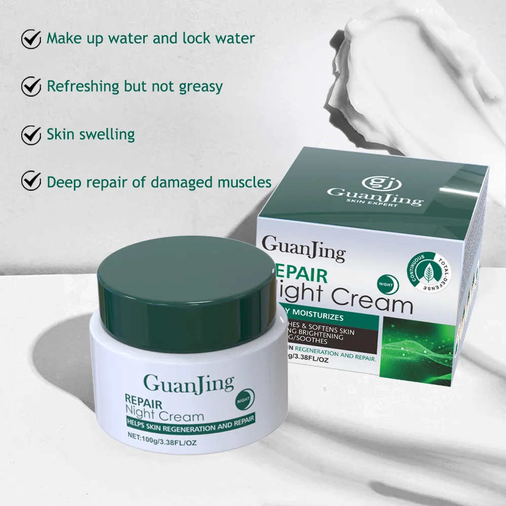 

Repair Night Cream Make 100g Up Water And Lock Water Refreshing But Not Greasy Skin Swelling Deep Repair Of Damaged Muscles