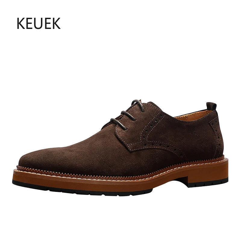 

New Designer British Style Business Casual Genuine Leather Dress Work Leather Shoes Men Luxury Derby Wedding Party Moccasins 5C