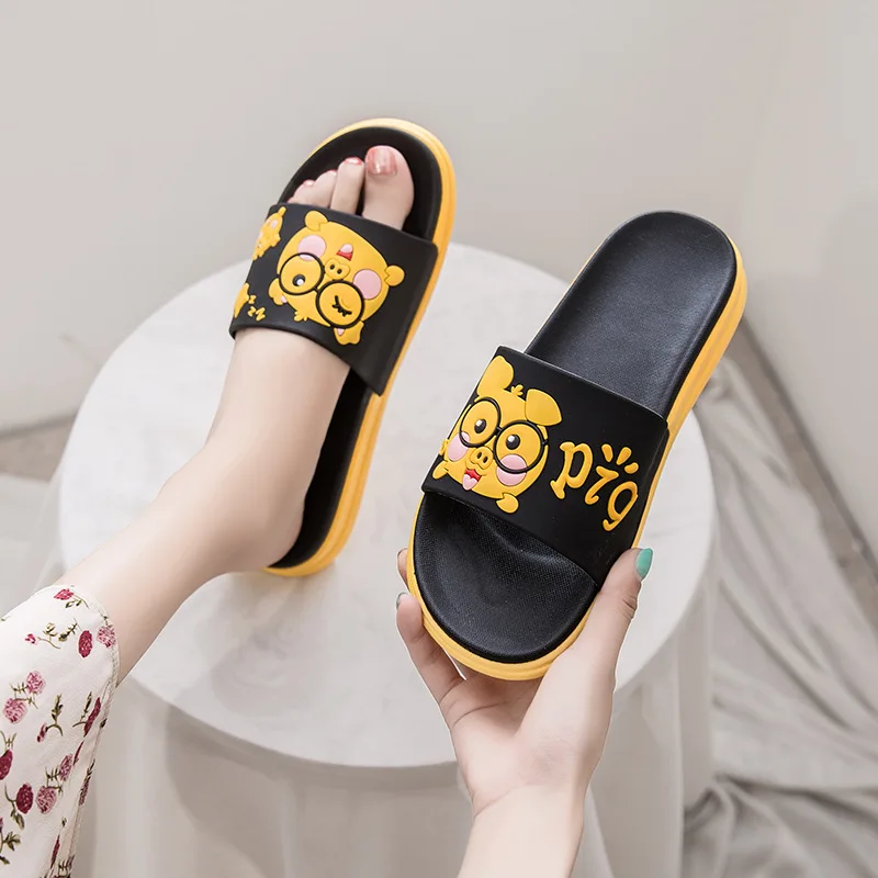 Shoes women wear thick bottom 2022 summer home indoor home fashion cartoon cute non-slip sandals