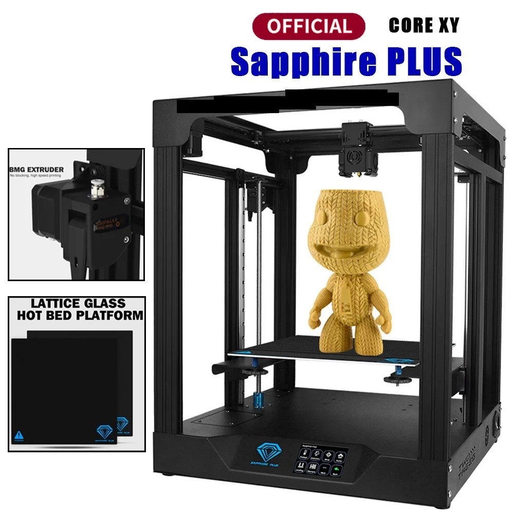 

Новый комплект для самостоятельной сборки 3D-принтера Sapphire Y Plus V1.1, экструдер COREXY BMG, размер печати 300*300*350 мм PEI FDM, двойная ось Z для Sapphire Plus