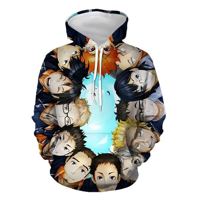 

Anime Haikyuu Shohoku School Volleyball Team Jersey Men Men Hoodie Pullover Sweatshirt Costume KARASUNO Uniform Kids Boy Sports