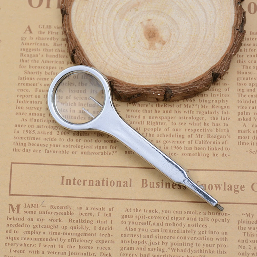 

Portable 10X Magnifier Handheld Glass Tweezer Handheld Repairing Glass Loupe Tool Repairing Loupe Tools